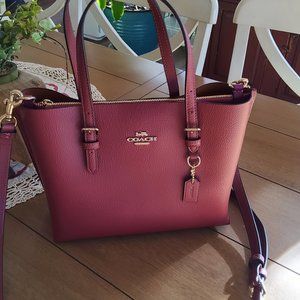 Coach C4084 Mollie Tote / Crossbody 25 in Cherry Handbag